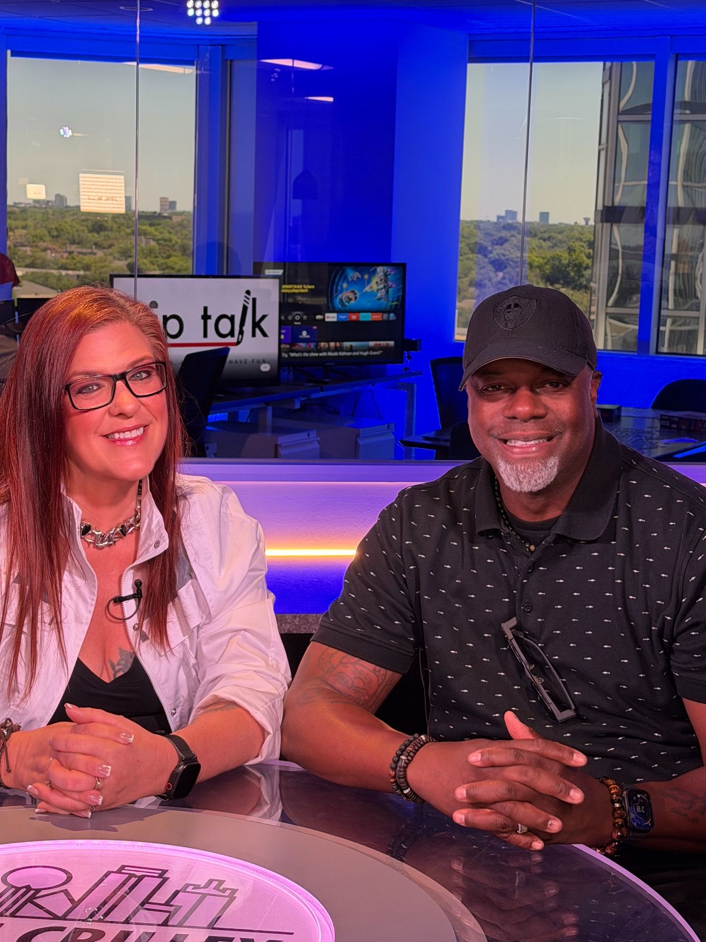 Jennifer Bagley on the Tip Talk set with co-host