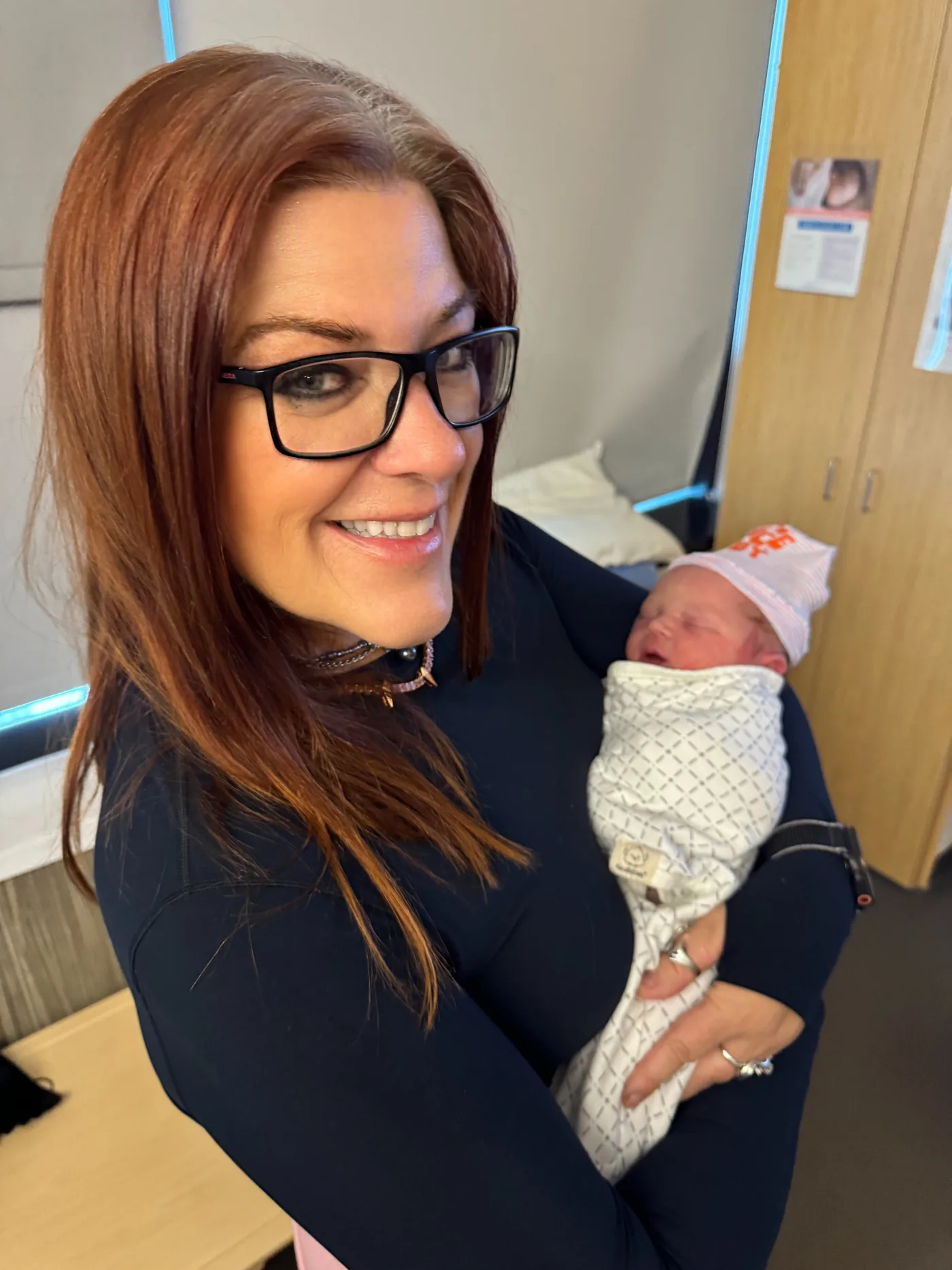 Dallas and me. October 19, 2025. The day he was born.