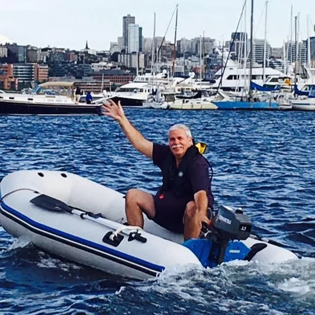 Kevin Bagley. Lake Union, Seattle. — This is what the man looked like when he was happy.