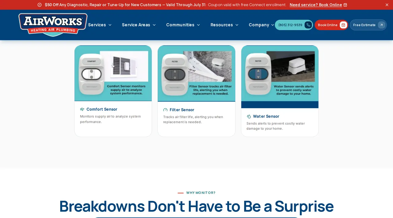 AirWorks Solutions — Comfort Monitoring Kit component, built by CI Web Group