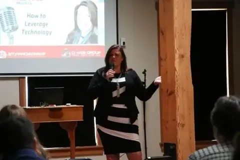 Jennifer speaking during a breakout session