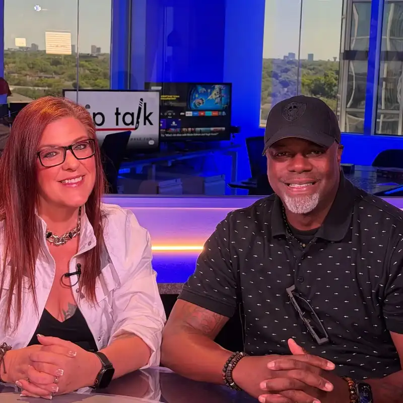 Jennifer Bagley on the Tip Talk set with co-host